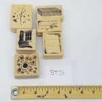 Vintage Wood Block Rubber Stamp Set - Limited Edition
