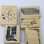 Vintage Wood Block Rubber Stamp Set - Limited Edition
