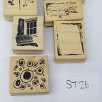 Vintage Wood Block Rubber Stamp Set - Limited Edition