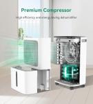 VEAGASO 2500 Sq.Ft Dehumidifier with Drain Hose