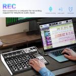 Professional Audio Mixer with 6 USB Channels