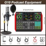 Podcast Microphone Bundle with Sound Board Mixer