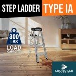 Louisville 8-Foot Aluminum Step Ladder - 300 lb Capacity