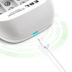 EBL 4-Bay 9V Battery Charger with 4 Rechargeable Batteries