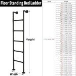 Adjustable Wall-Mounted Metal Ladder for Home Use