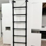 Adjustable Wall-Mounted Metal Ladder for Home Use