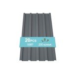 Gray Metal Roof Panels - 20 Pcs Heavy Duty