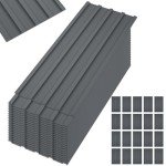 Gray Metal Roof Panels - 20 Pcs Heavy Duty