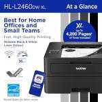 Brother HLL2460DWXL Laser Printer, Black and White