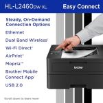 Brother HLL2460DWXL Laser Printer, Black and White