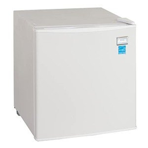 Avanti Mini Fridge Compact Refrigerator for Home Office or Dorm, Features Compressor Cooling Single Reversible Door Removable Shelves Automatic Defrost and Adjustable Temp Control, 1.7-Cu.Ft, White