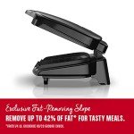 George Foreman 2-Serving Classic Plate Electric Indoor Grill and Panini Press, Black, Small Compact Size, GR10B