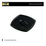 Lodge LPP3 Cast Iron Square Ribbed Panini Press, 8.25-inch