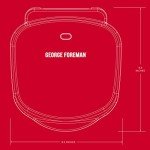 George Foreman 2-Serving Classic Plate Electric Indoor Grill and Panini Press, Black, Small Compact Size, GR10B