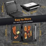 YASHE Panini Grill Press, 1200 W Sandwich Maker, Panini Maker with Non-Stick Coated Cast Aluminum Plates, Fits 2 Slices of Bread, 180-Degree Opening, Easy to Clean,Versatile Use