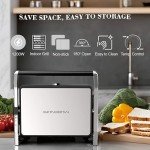 MUBENLIFE Panini Press, Electric Sandwich Press Grill, Open 180 Degrees, Electric Grill Indoor, Perfect for Grilling Sandwich, Steak, Burger, Adjustable Temperature Control, Non Stick Coating