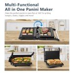 Panini Press Grill, Sandwich Maker with Non-stick Plates, Opens 180 Degrees for Any Size, Indicator Lights, Electric Indoor Grill by Aigostar, Sliver 750W
