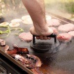 Cuisinart 6.5" Cast Iron Smashed Burger Press, Juicy and Crispy Burgers for BBQs, Cookouts
