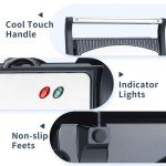 Panini Press Grill, Sandwich Maker with Non-stick Plates, Opens 180 Degrees for Any Size, Indicator Lights, Electric Indoor Grill by Aigostar, Sliver 750W