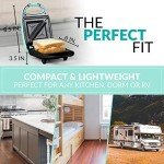 Nostalgia MyMini Personal Sandwich Maker, Nonstick Panini Press, Pizza Pockets, Quesadillas, Mint Green