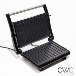 COOK WITH COLOR Panini Maker: 2-Slice Press Grill, 760W Power, Non-Stick Plates, Cool Touch Handle, Compact Design, Fast Cooking - Ideal for Delicious Paninis, Black