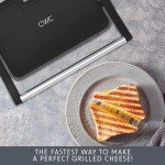 COOK WITH COLOR Panini Maker: 2-Slice Press Grill, 760W Power, Non-Stick Plates, Cool Touch Handle, Compact Design, Fast Cooking - Ideal for Delicious Paninis, Black