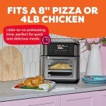 Instant Pot 10QT Air Fryer, 7-in-1 Functions with EvenCrisp Technology that Crisps, Broils, Bakes, Roasts, Dehydrates, Reheats & Rotisseries, Includes over 100 In-App Recipes, Stainless Steel