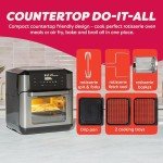 Instant Pot 10QT Air Fryer, 7-in-1 Functions with EvenCrisp Technology that Crisps, Broils, Bakes, Roasts, Dehydrates, Reheats & Rotisseries, Includes over 100 In-App Recipes, Stainless Steel