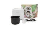 GreenLife Digital Rice Cooker, 2-Cups Uncooked/4-Cups Cooked, Removable Nonstick Ceramic PFAS-Free Pot, One-Touch Presets, Oats, Quinoa, Brown Rice, Auto Keep Warm, Fuzzy Logic Tech, 1.5 QT, White
