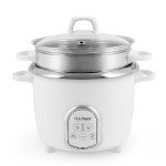 Aroma Housewares NutriWare 14-Cup (Cooked) Digital Rice Cooker and Food Steamer, White