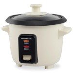 OVENTE Electric Rice Cooker 4-Cups (Cooked) with Removable Nonstick Pot, Keep Warm Function, Cooks Grain, Oatmeal and Makes Soups, Stews or Hot Cereals, Includes Measuring Cup and Spatula, Cream RC04C