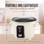 OVENTE Electric Rice Cooker 4-Cups (Cooked) with Removable Nonstick Pot, Keep Warm Function, Cooks Grain, Oatmeal and Makes Soups, Stews or Hot Cereals, Includes Measuring Cup and Spatula, Cream RC04C