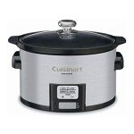 Cuisinart PSC-350 3-1/2-Quart Programmable Slow Cooker, Silver, 9-1/2 in H x 9.1 in W x 12.67 in L