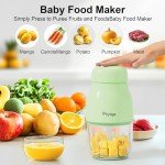 Phydge Baby Food Maker, Green Baby Food Blender, 10oz Baby Food Puree Maker, Food Processor for Baby Foods Fruit Vegetable Meat, 10-Second Quick Soft Food Prep for Baby