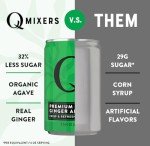 Q Mixers Premium Ginger Ale, Premium Cocktail Mixer Made with Real Ingredients, 7.5 Fl oz (Pack of 24)