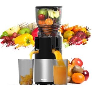 Godspeeds® Cold Press Juicer Machine, Slow Juicer with 5.8" Wide Feed Chute, Easy Clean Toothed Filter & Powerful Masticating Technology - Ideal Gift for Wellness & Holistic Lifestyle Fans