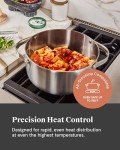 Caraway Stainless Steel Dutch Oven (6.5 Qt) & Steamer - 5-Ply Stainless Steel - Oven Safe & Stovetop Agnostic - Non Toxic, PTFE & PFOA Free