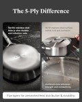 Caraway Stainless Steel Dutch Oven (6.5 Qt) & Steamer - 5-Ply Stainless Steel - Oven Safe & Stovetop Agnostic - Non Toxic, PTFE & PFOA Free