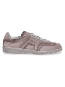Santoni, Oly Leather Low-Top Sneakers, 7 D, Beige