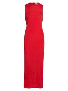 Rosetta Getty, Sleeveless Sheath Maxi Dress, 8, Red