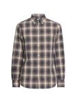 Officine Générale, Benoit Cotton Check Shirt, Medium, Iced Coffee Cream Navy