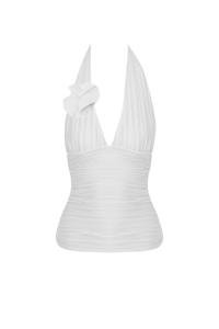 MAYGEL CORONEL, Galini Tops Without Botton, OS, Off White