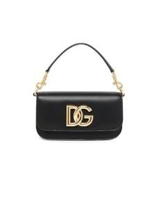 Dolce&Gabbana, 3.5 DG Leather Top-Handle Bag, Black