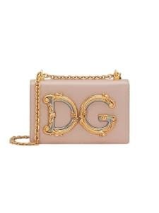 Dolce&Gabbana, DG Girls Leather Crossbody Bag, Powder Pink