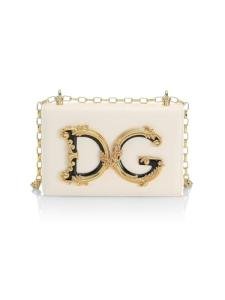 Dolce&Gabbana, D&G Girls Leather Shoulder Bag, White