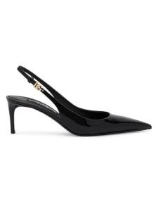 Dolce&Gabbana, 60MM Leather Slingback Pumps, 36.5 (6.5), Nero