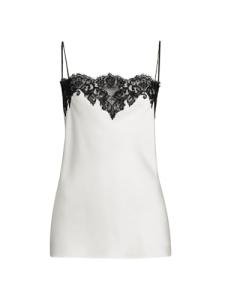 Stella McCartney, Satin Lace Square-Neck Slip Top, 40 (4-6), Cream