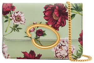 Oscar de la Renta, Peony Printed O Pochette, Pistachio Multi