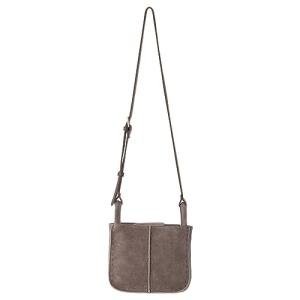 The Sak Los Feliz Small Crossbody in Leather, Adjustable Crossbody Strap, Mushroom Suede