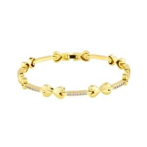 TOPGRILLZ Anklets for Women - 2 mm Heart Bows Design 14K Gold Plated 5A Cubic Zirconia Ankle Bracelets with Fold Over Clasp - Summer Beach Jewelry, 9 IN / 10 IN (Golden-9 inches)